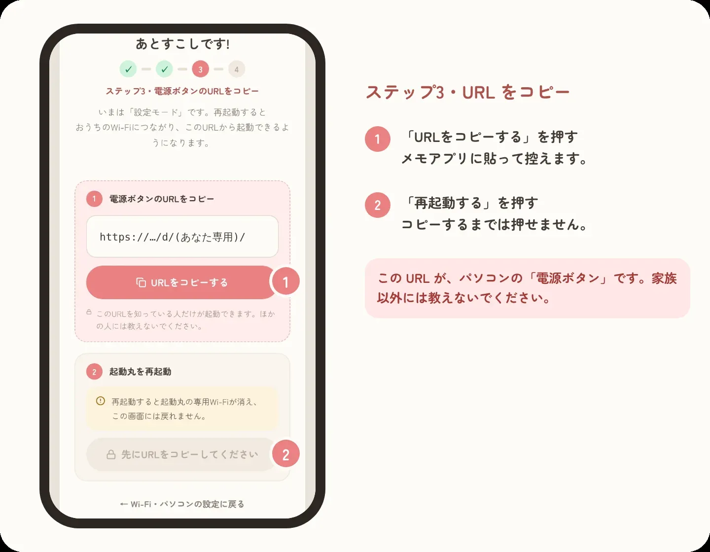 この URL が、あなたのパソコンの「電源ボタン」です。